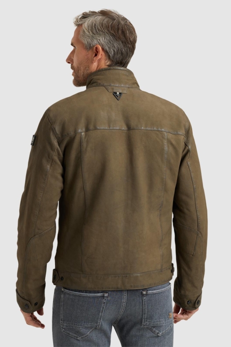 Vanguard short jacket sheep veg leather